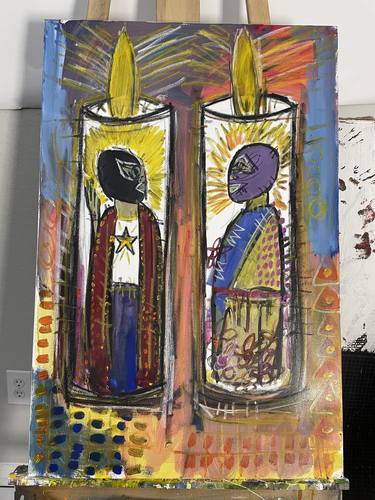 Original Abstract Expressionism Religion Paintings by Severo S
