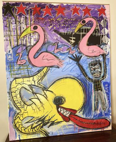Original Abstract Expressionism Religion Painting by Severo  S