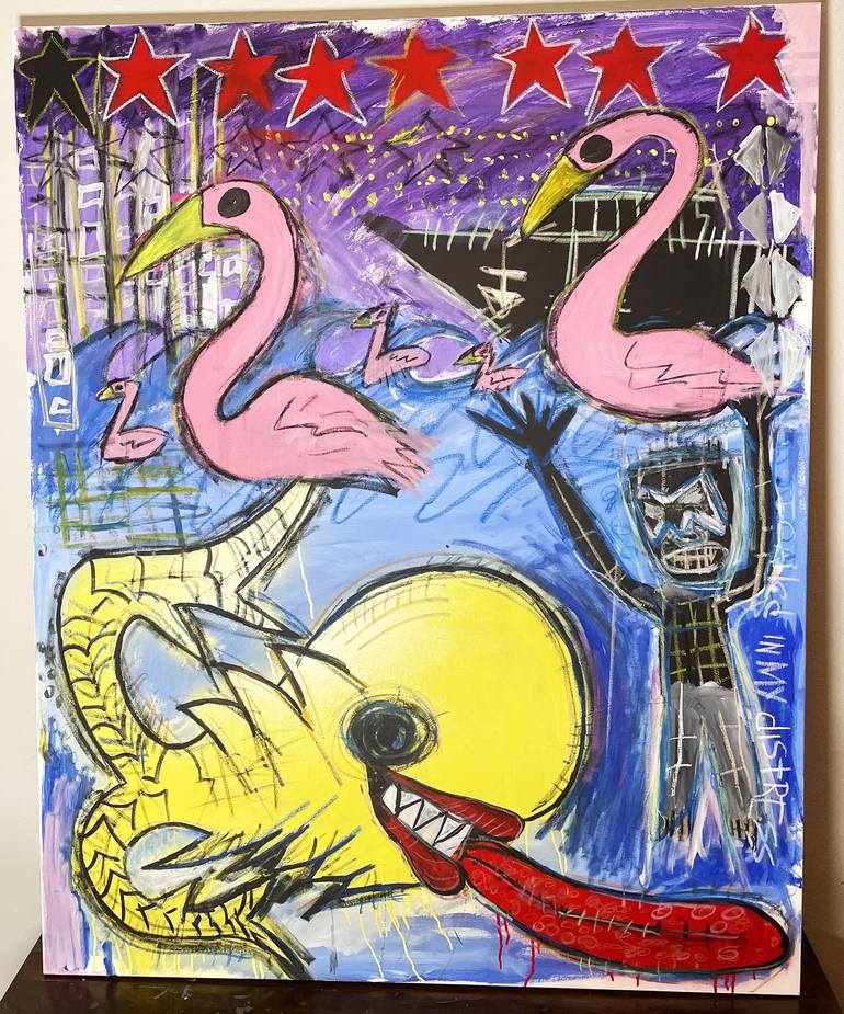 Original Abstract Expressionism Religion Painting by Severo  S