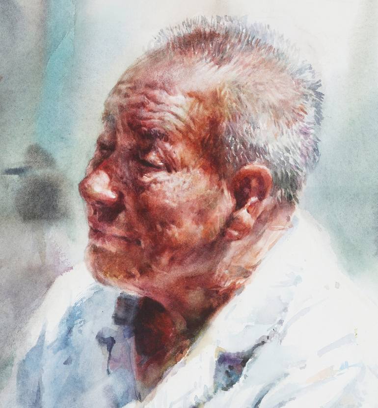Original Folk People Painting by Hyoung Jun Lee