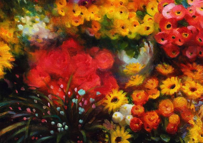 Original Impressionism Floral Painting by Hyoung Jun Lee