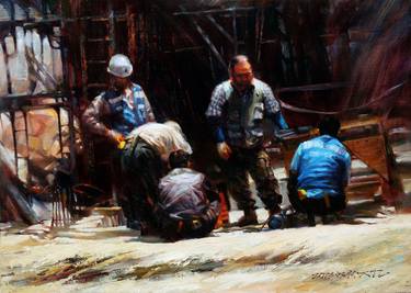 Original Documentary Men Paintings by Hyoung Jun Lee