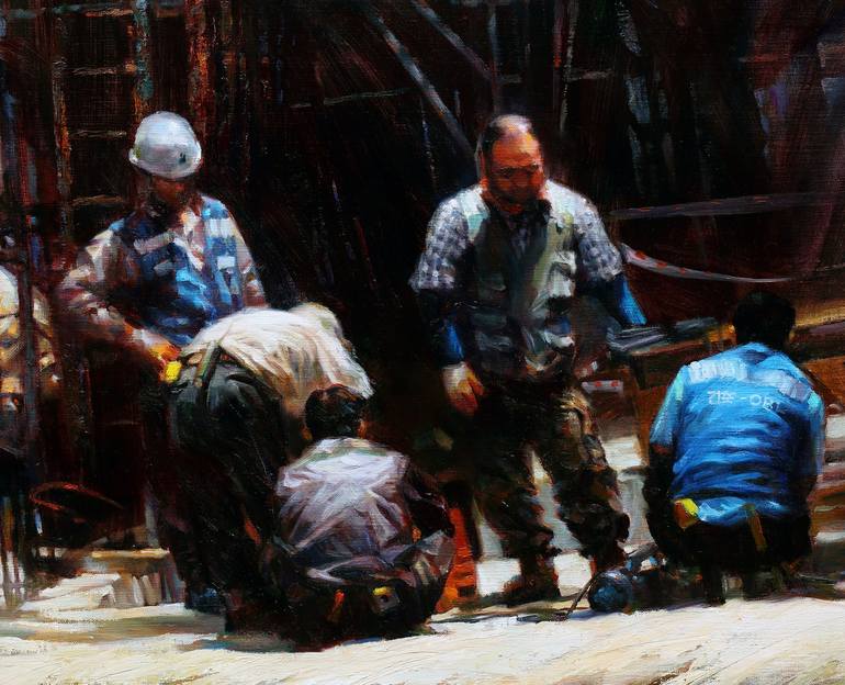 Original Documentary Men Painting by Hyoung Jun Lee