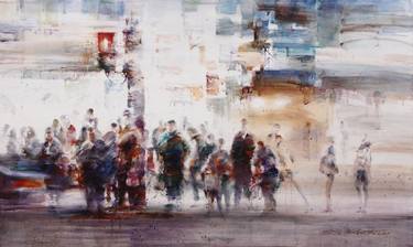 Print of People Paintings by Hyoung Jun Lee