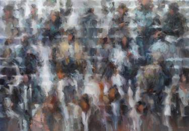 Print of Abstract People Paintings by Hyoung Jun Lee