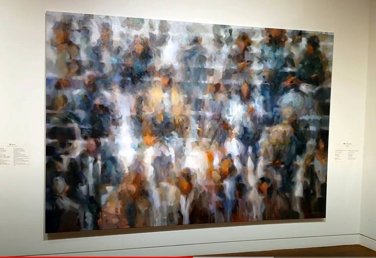 Original Abstract People Painting by Hyoung Jun Lee