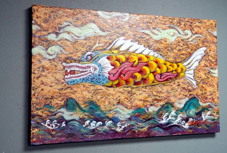Original Conceptual Fish Painting by Hyoung Jun Lee