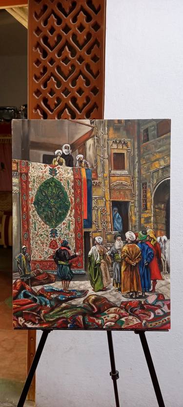 The Carpet Merchant- oil painting- historical classical artwork thumb