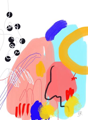 Impressionist landscape - Reflecting on Blue and salmon thumb
