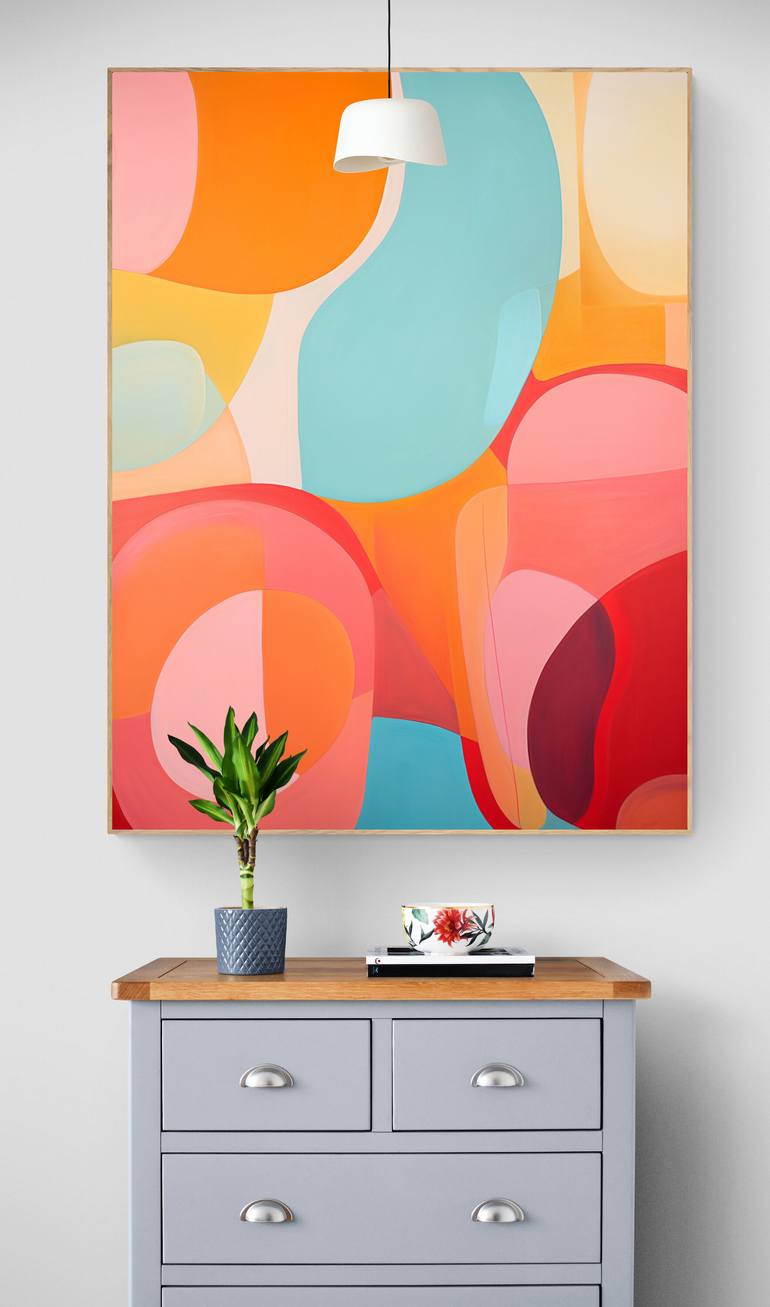Original Abstract Expressionism Abstract Mixed Media by Dopamine  Decor