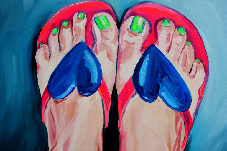 Original Figurative Nude Painting by Dopamine  Decor