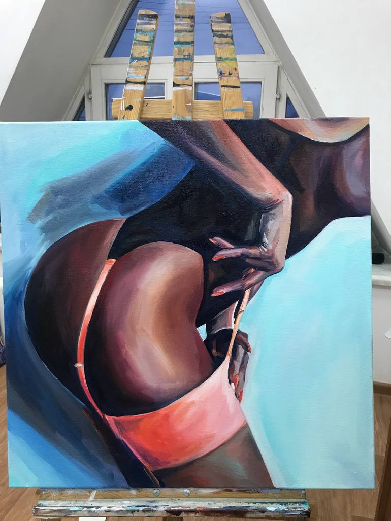 Original Figurative Erotic Painting by Dopamine  Decor