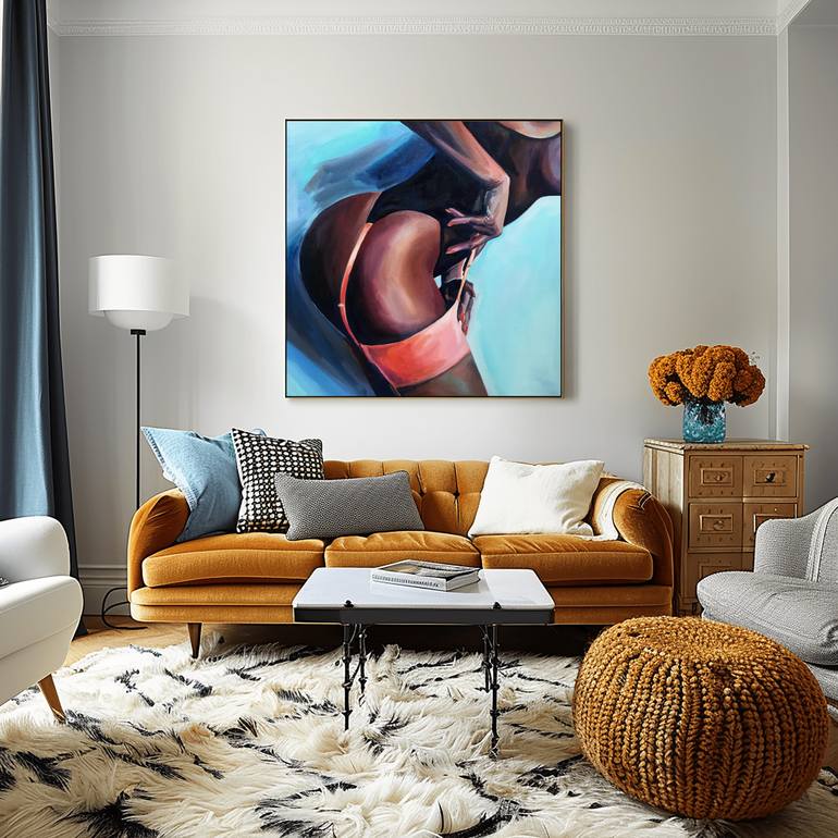 Original Figurative Erotic Painting by Dopamine  Decor
