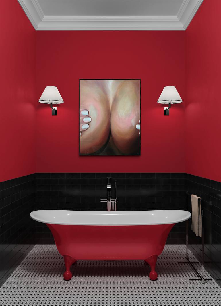 Original Figurative Nude Painting by Dopamine  Decor