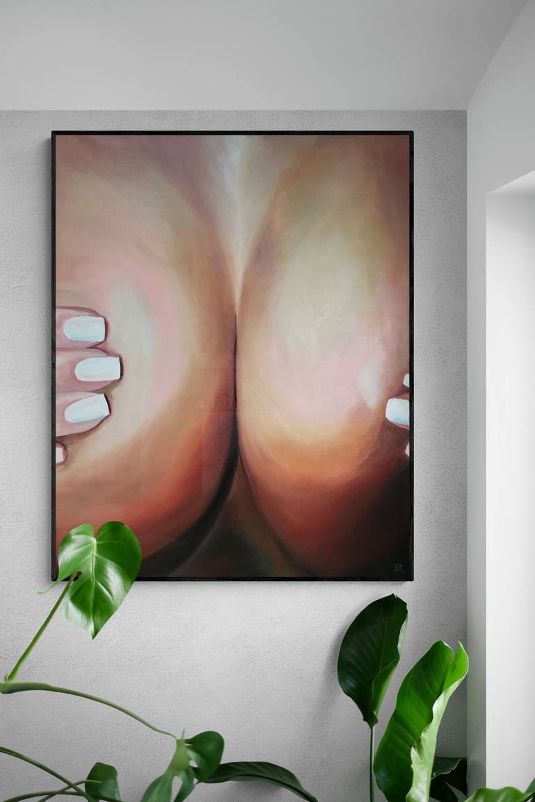 Original Figurative Nude Painting by Dopamine  Decor