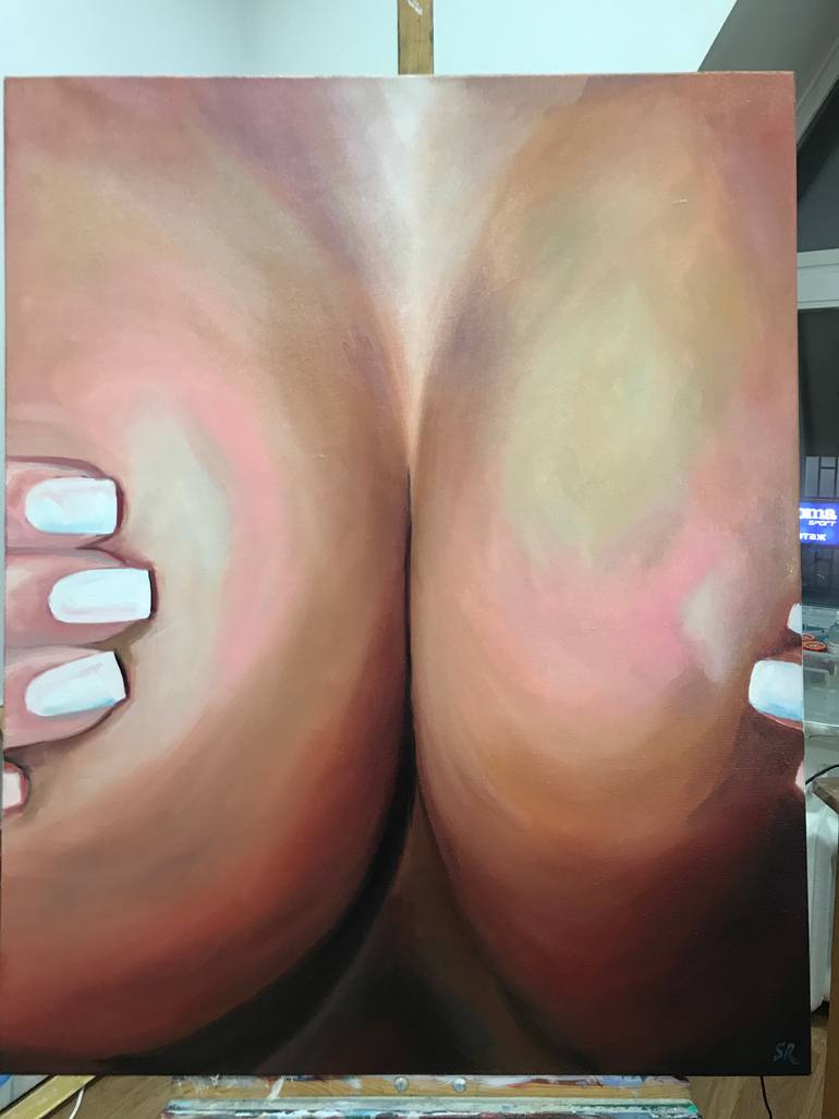 Original Figurative Nude Painting by Dopamine  Decor