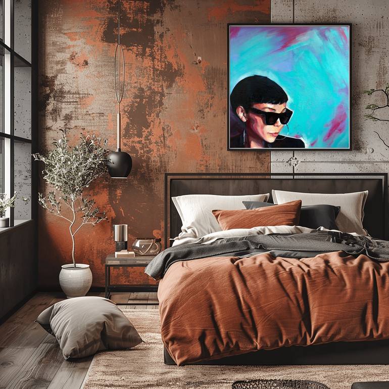 Original Figurative People Painting by Dopamine  Decor