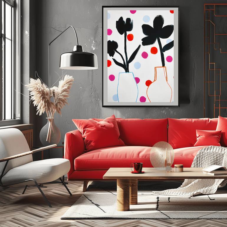 Original Abstract Expressionism Still Life Painting by Dopamine  Decor