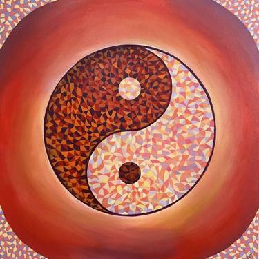 Handmade Yin Yang Painting with Intricate Design thumb