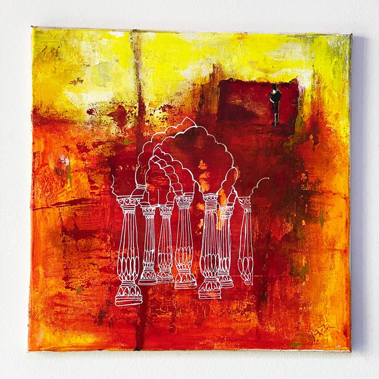 Original Contemporary Architecture Painting by Kavita Chachcha