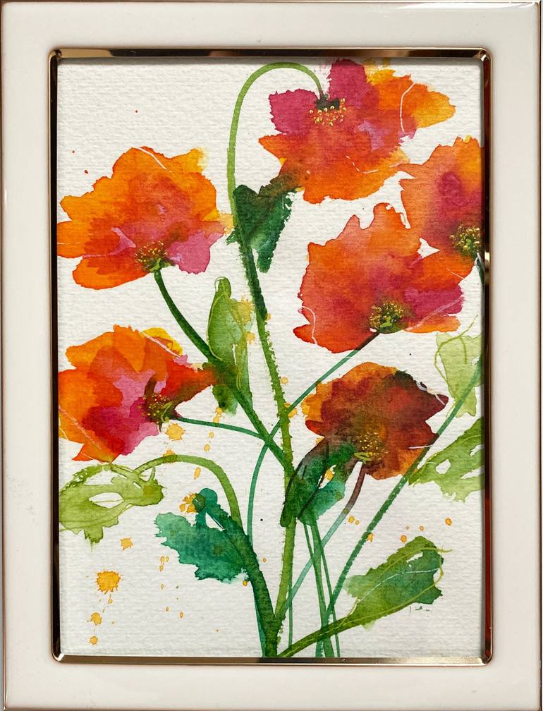 Original Floral Painting by Mila Schöneberg