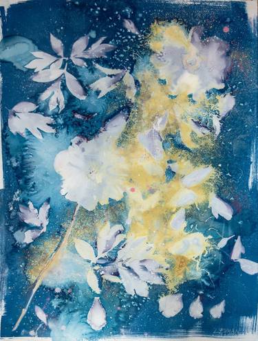 Original Impressionism Botanic Printmaking by Laurie Buman