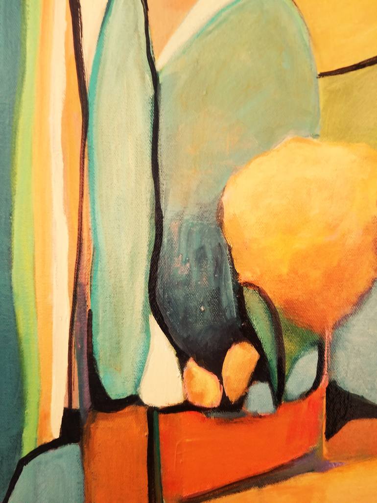 Original Abstract Expressionism Landscape Painting by Anahid Minatsaghanian