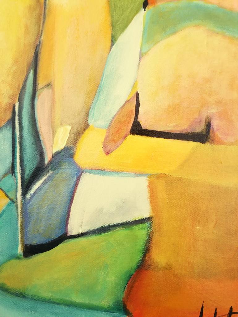 Original Abstract Expressionism Landscape Painting by Anahid Minatsaghanian