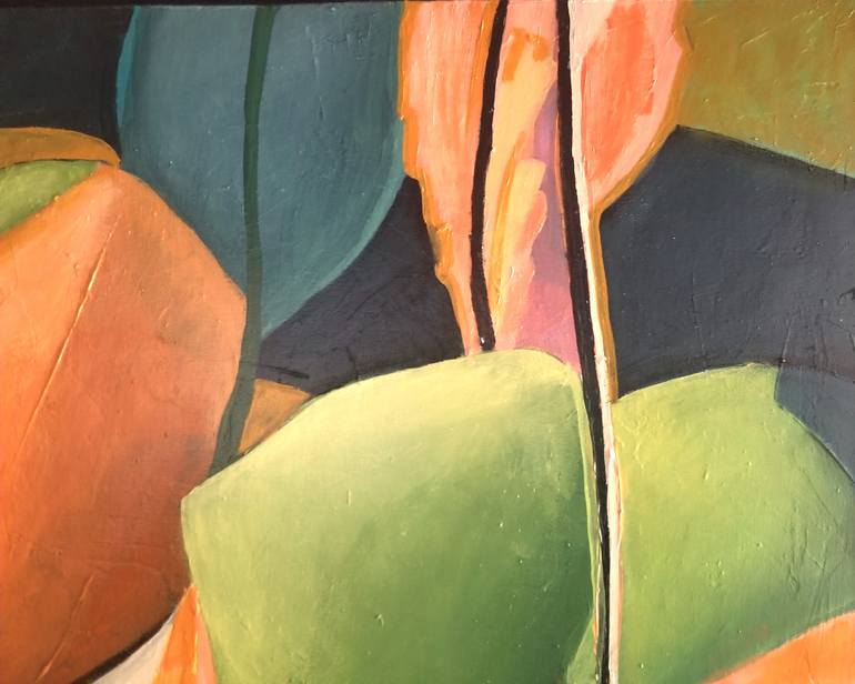 Original Abstract Expressionism Landscape Painting by Anahid Minatsaghanian