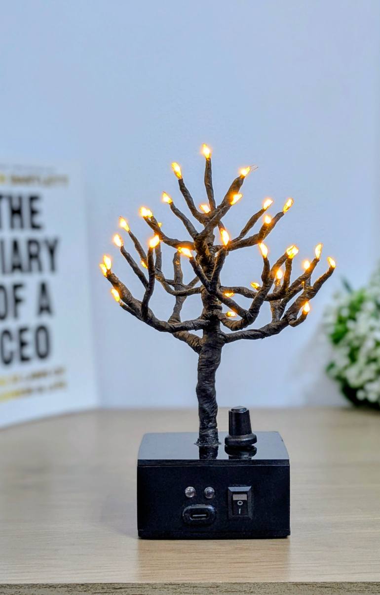 Original Light Sculpture by Faaiqa Abbas | Minimalism Art on Iron | The Night the Branches Remembered the Sun