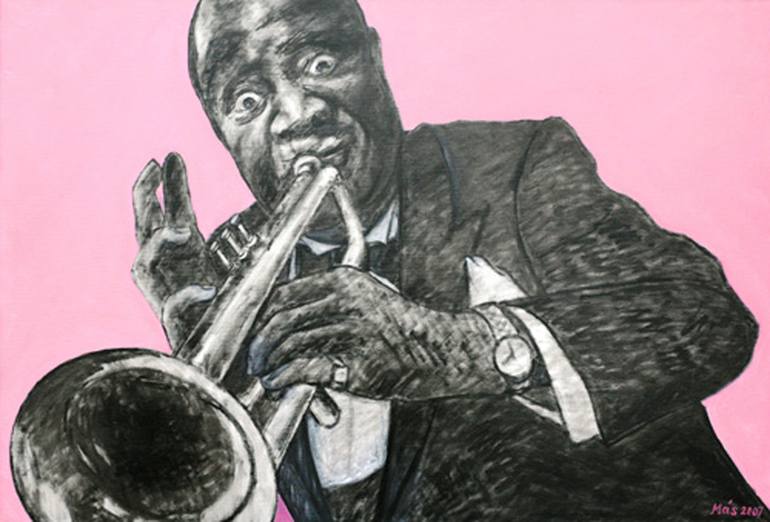 Louis Satchmo Armstrong Painting by Jose Garcia Y Mas | Saatchi Art