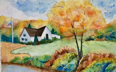 Autumn Vibes, 12×18-inch Original Watercolor thumb