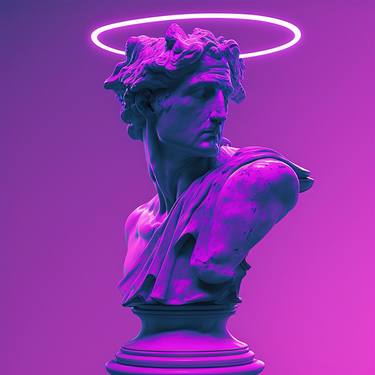 Statue of Apollo’s head, Vaporwave thumb