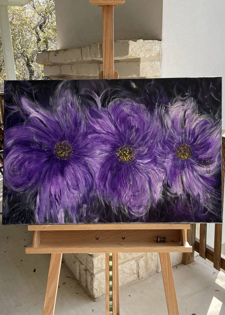Original Abstract Botanic Painting by Lyre More