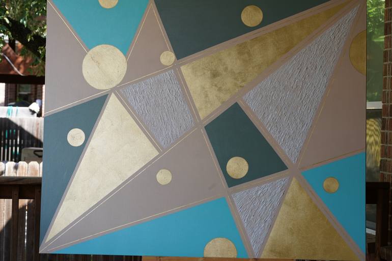 Original Contemporary Geometric Mixed Media by Lyre More