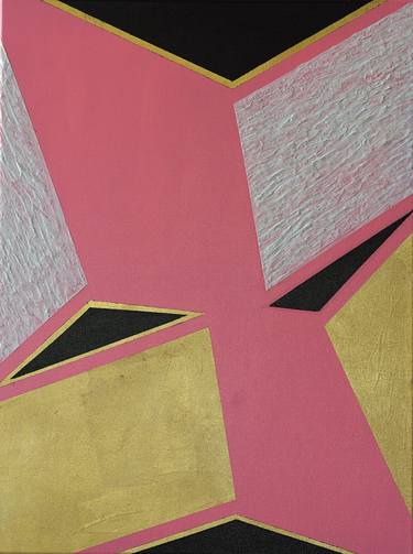 "Golden Reverie" geometric abstraction thumb