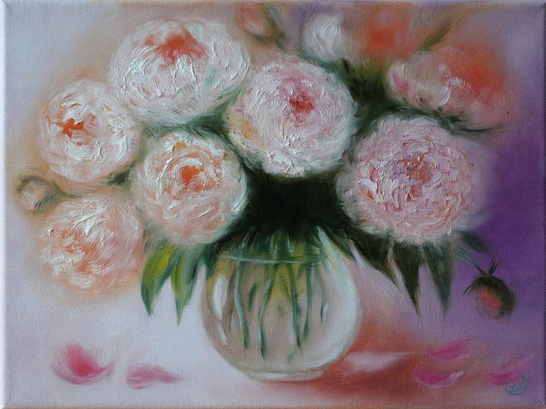 Original Expressionism Floral Painting by Lyre More