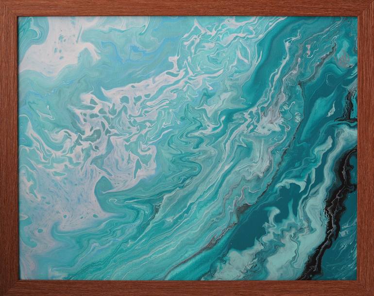 Original Abstract Seascape Painting by Lyre More