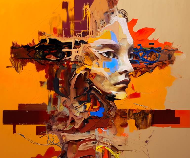 Original Abstract Expressionism Abstract Painting by andreas23 njuma