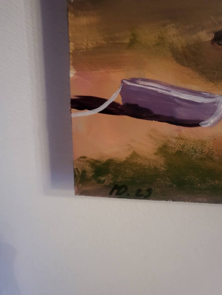 Original Expressionism Boat Painting by Mark Dingemanse