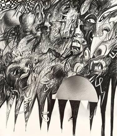 Original Abstract Expressionism Fantasy Drawings by Aleksandr Urvachev