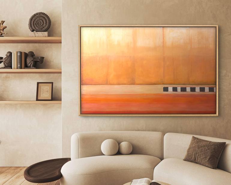Original Abstract Expressionism Beach Painting by Harriet Browne