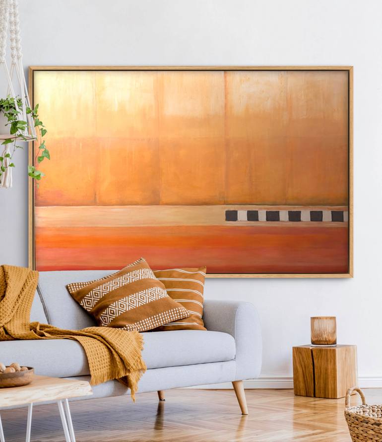 Original Abstract Expressionism Beach Painting by Harriet Browne