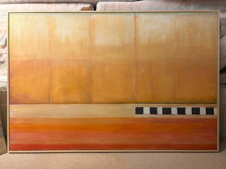 Original Abstract Expressionism Beach Painting by Harriet Browne