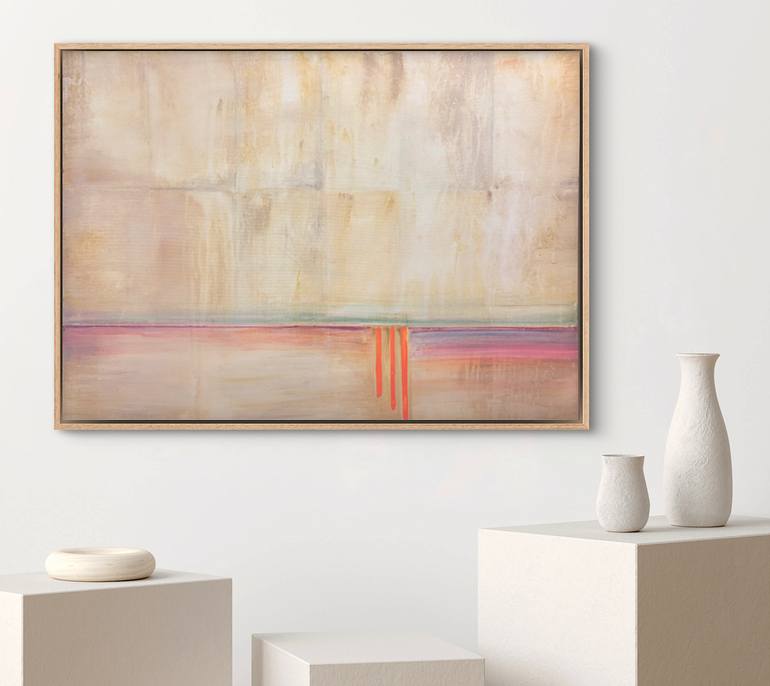 Original Abstract Expressionism Beach Painting by Harriet Browne