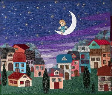 Art quilt for children "Little Angel" thumb