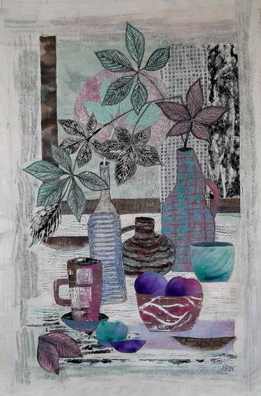 Original Contemporary Still Life Mixed Media by Elena Glazova