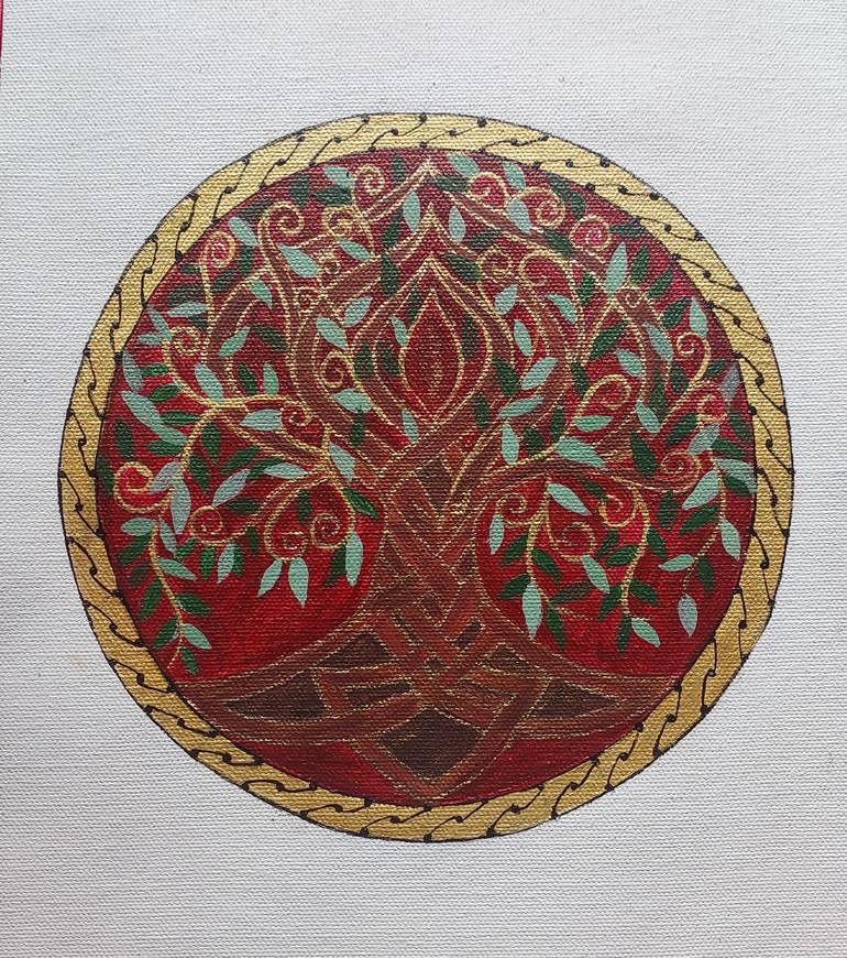 Original Symbolism Geometric Painting by Arwa Palitanawala