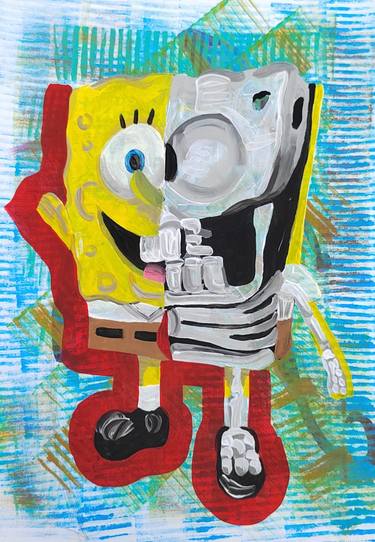 Pop Art Painting Cartoon Sponge Bob Painting Best Seller thumb