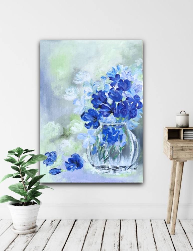 Original Fine Art Floral Painting by Omima Aboelnasr